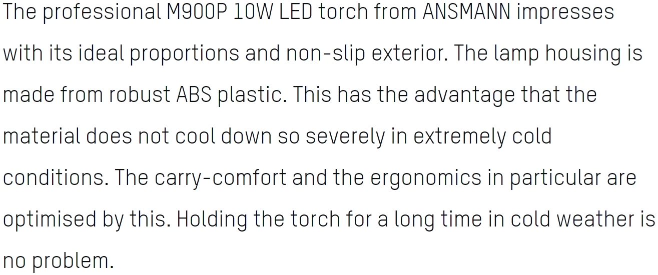 פנס ידני לד אנסמן ANSMANN LED FUTURE M900P 1600-0162 TEXT